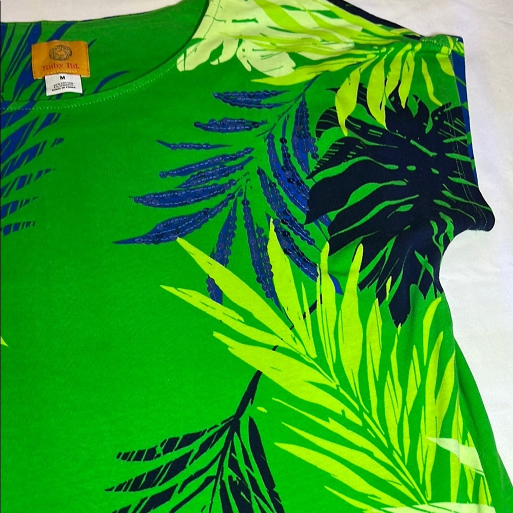Ruby Rd. Green and Blue Top - Picture 9 of 9